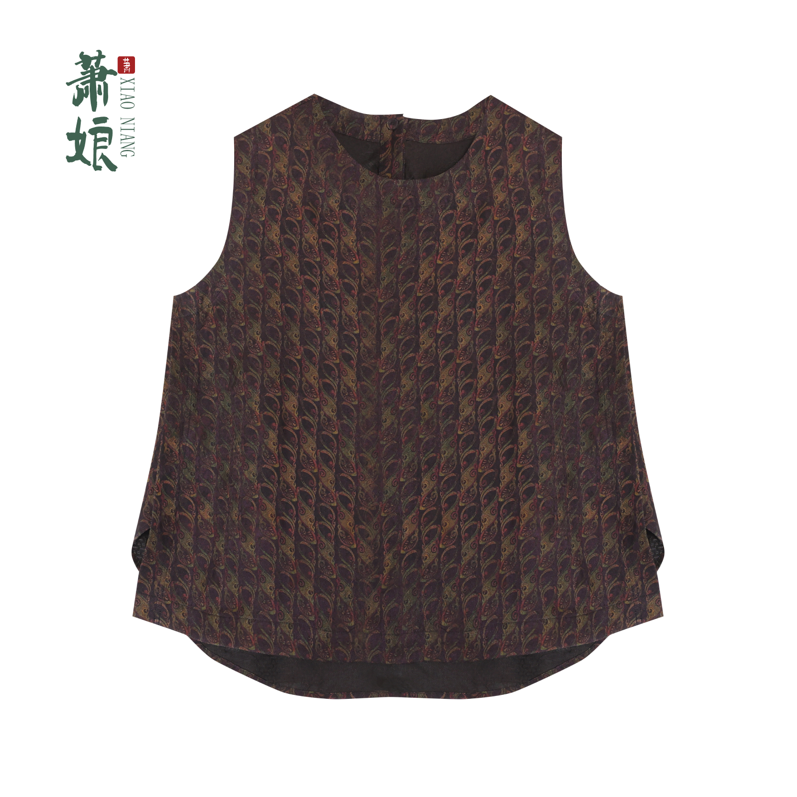 萧娘【青霭】纱罗香云纱桑蚕丝上衣新中式圆领国风女上衣2510