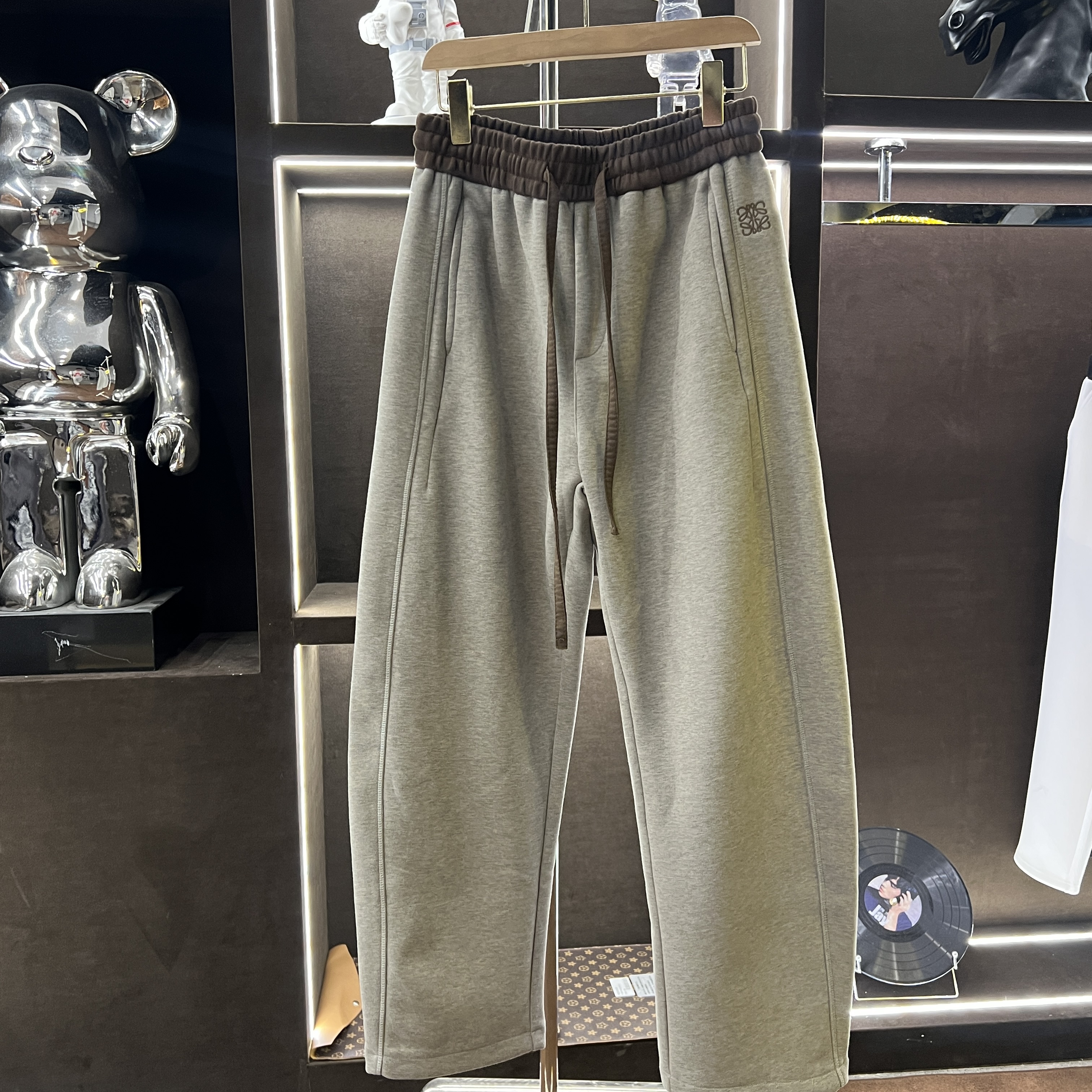 秋冬男士休闲宽松型通用中腰长裤直筒裤休闲裤宽松男款阔腿裤