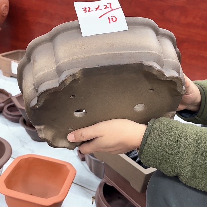 紫砂花盆紫砂的颜色很好看呀