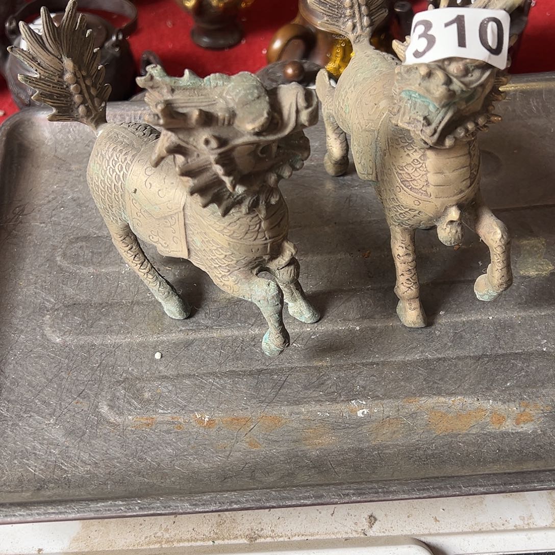 黄铜摆件，文房摆件