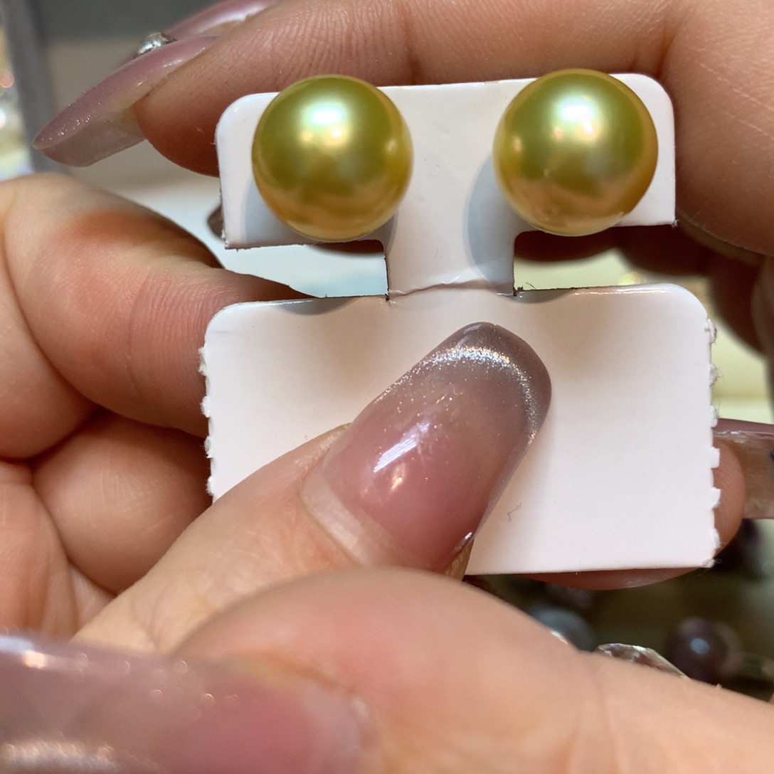 海水珍珠耳饰18K金镶嵌