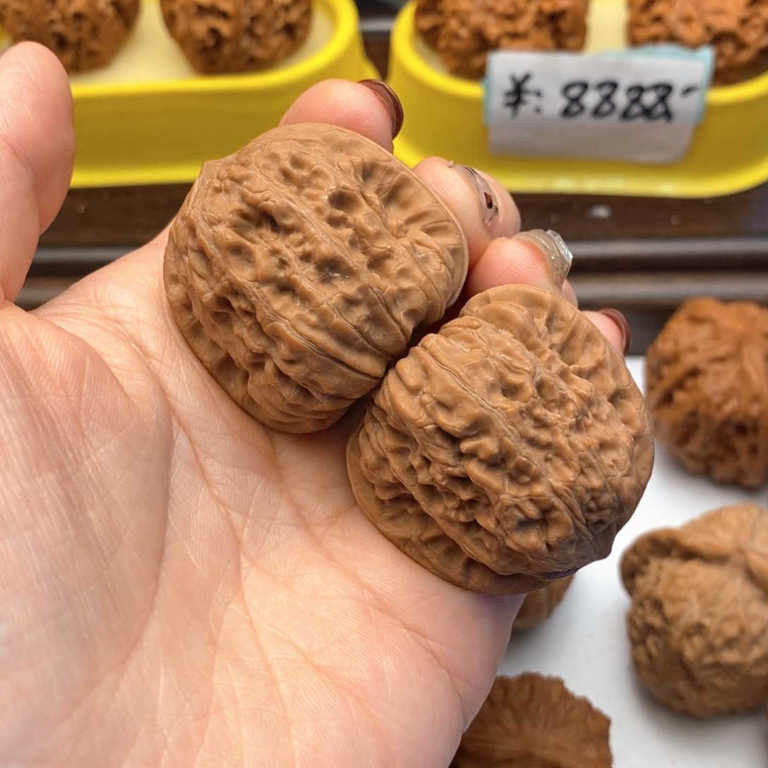 把件文玩核桃39尺全品凹底