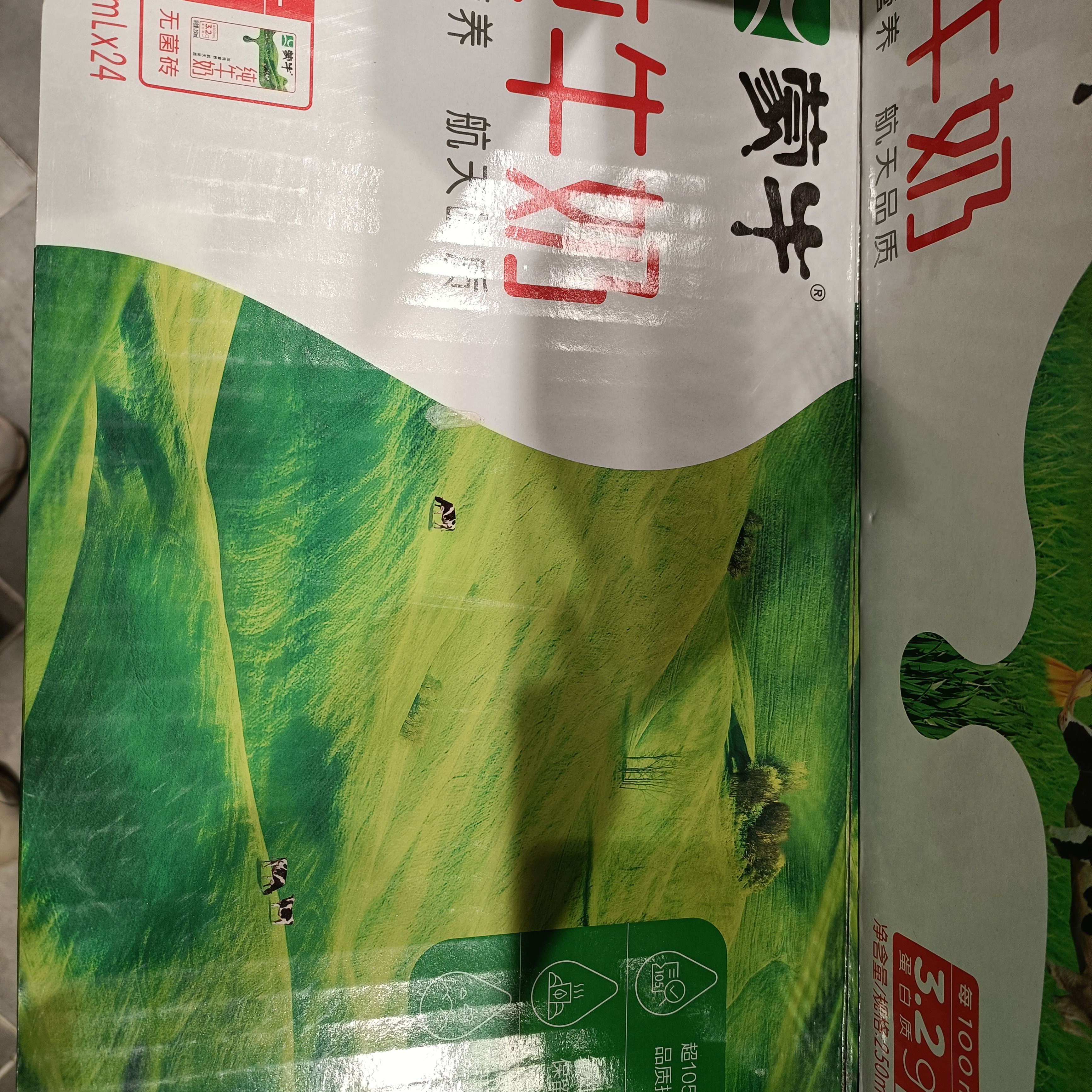 蒙牛纯牛奶250ml*24