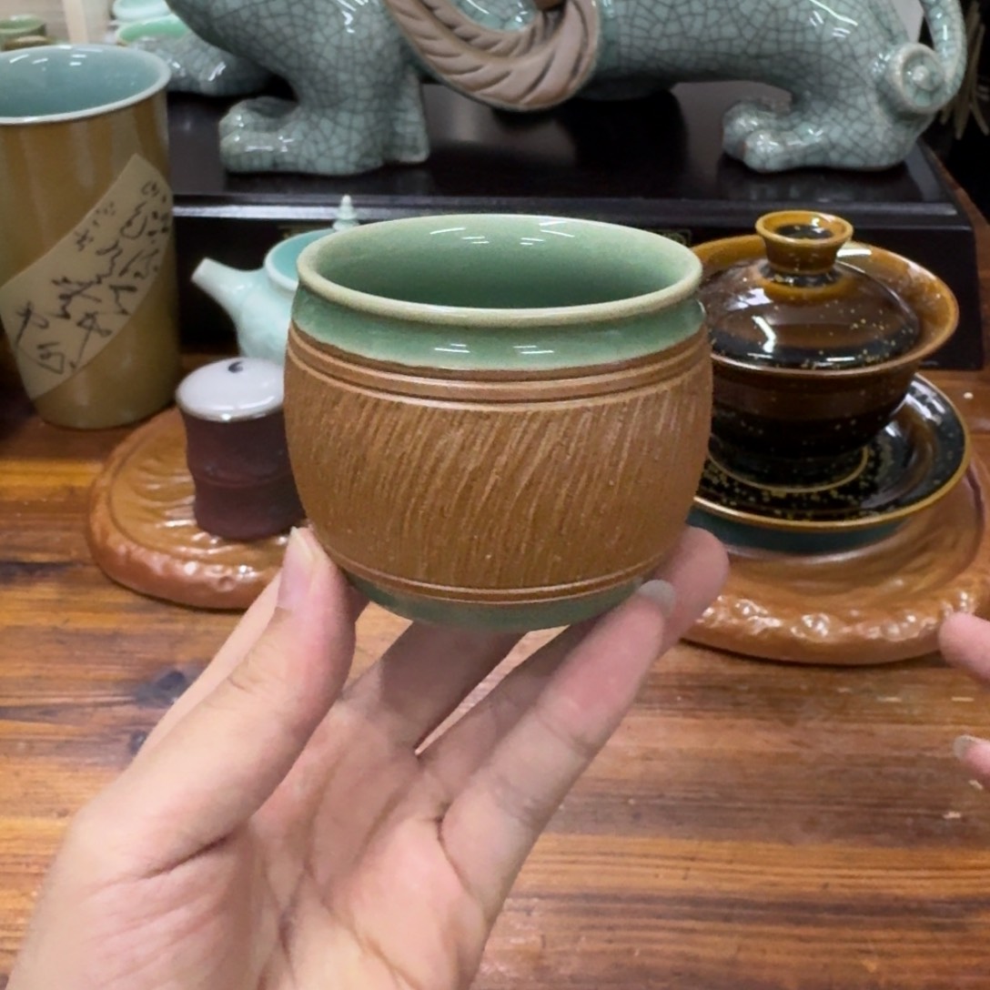 龙泉青瓷茶具微瑕7687