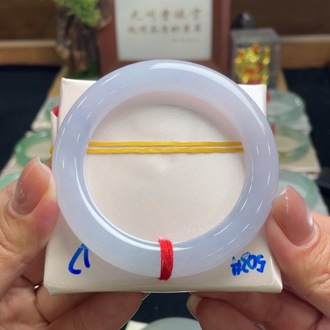 翡翠手镯未镶嵌翡翠53.8圆条