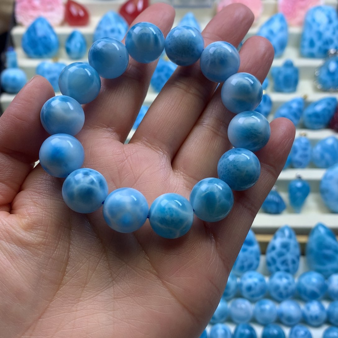 针钠钙石（海纹石）手链未镶嵌