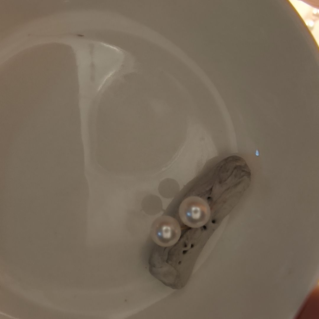 海水珍珠耳饰银S925镶嵌