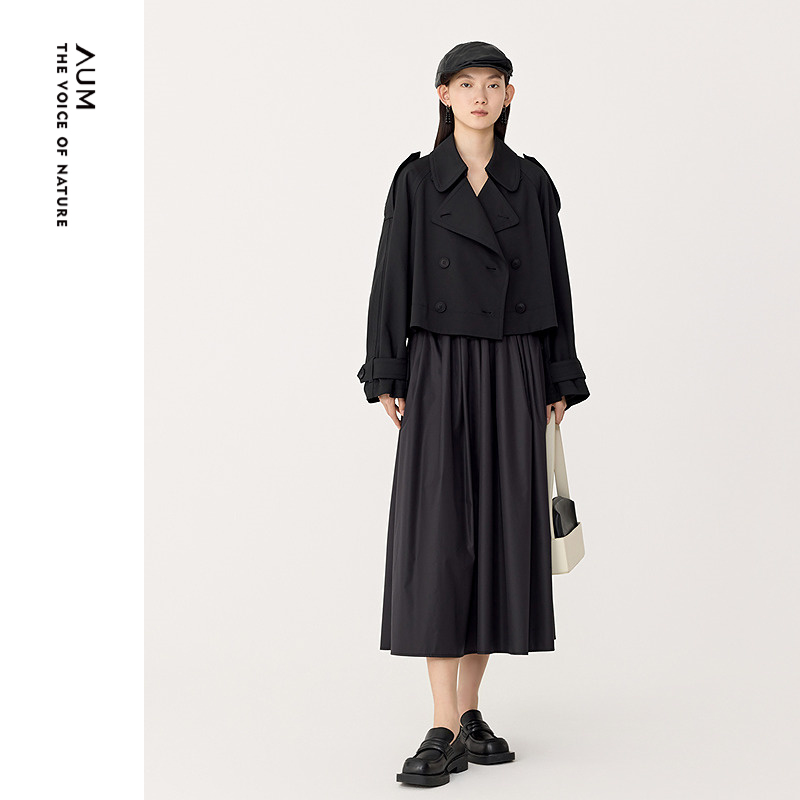 【达人专享】AUM/噢姆气质休闲风衣M1EG1145F