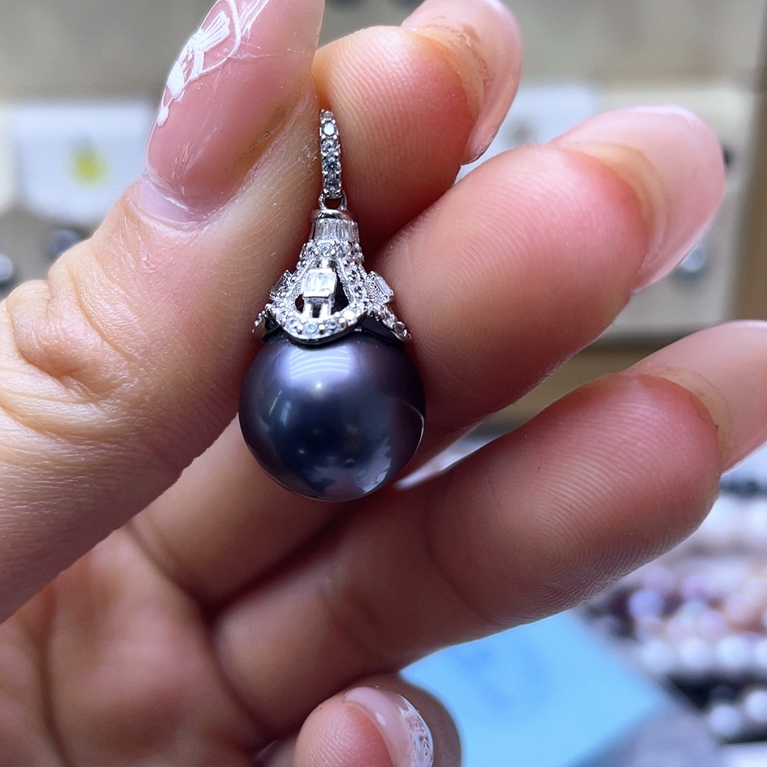 海水珍珠颈饰银S925镶嵌