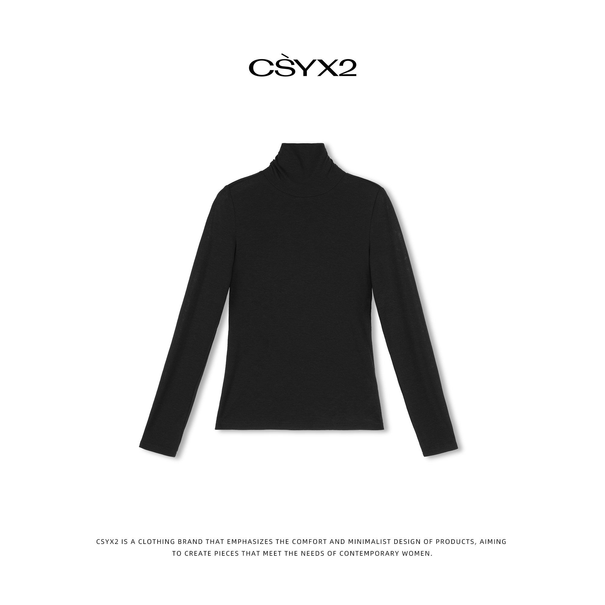  CsyX2-【米兰往事】气质半高领打底衫CSY-SC-S10758