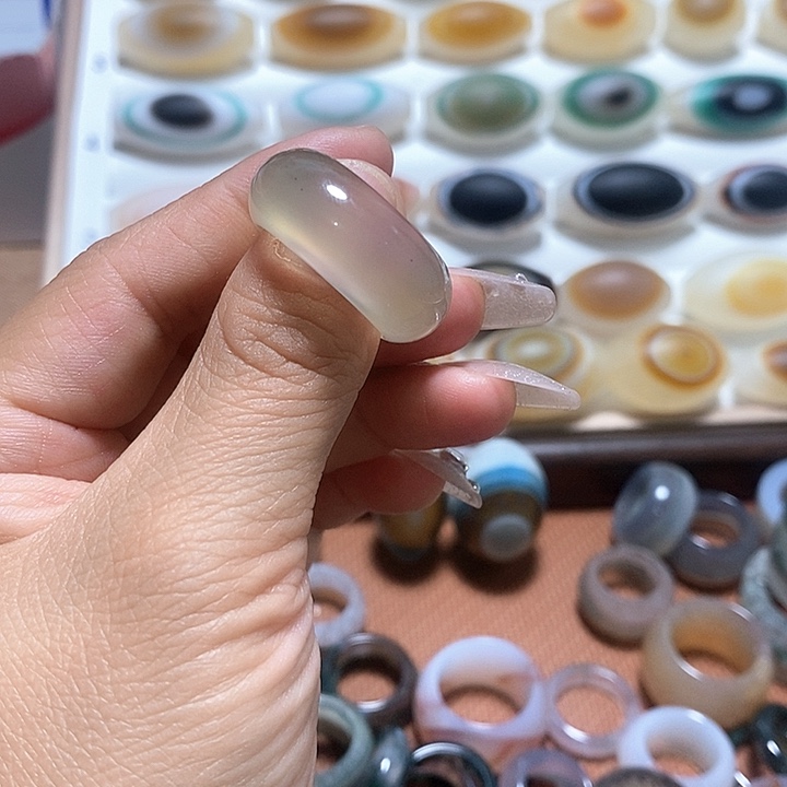 玛瑙/玉髓未镶嵌戒指