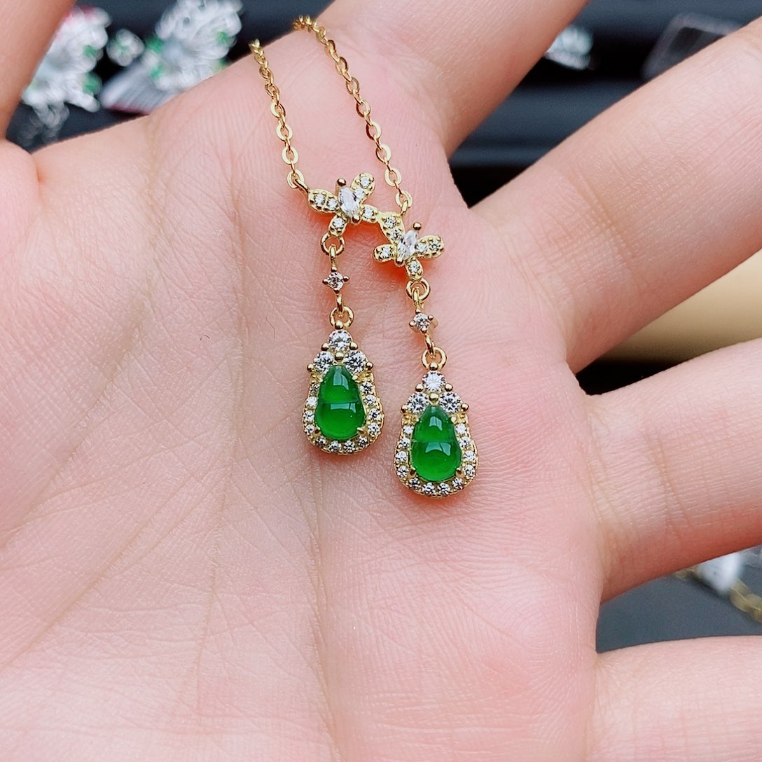 翡翠戒指银S925镶嵌33333