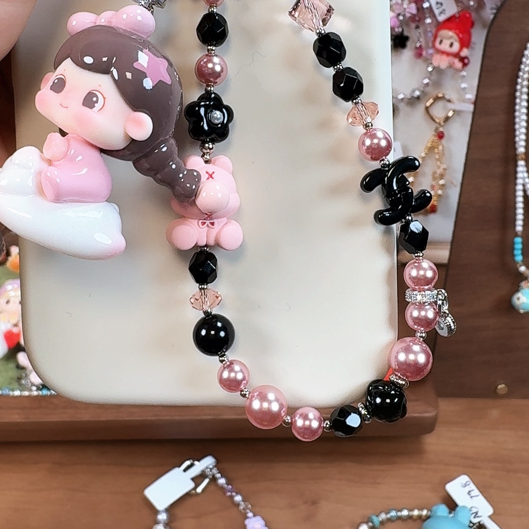 花岗石铁合金diy原创设计手机链