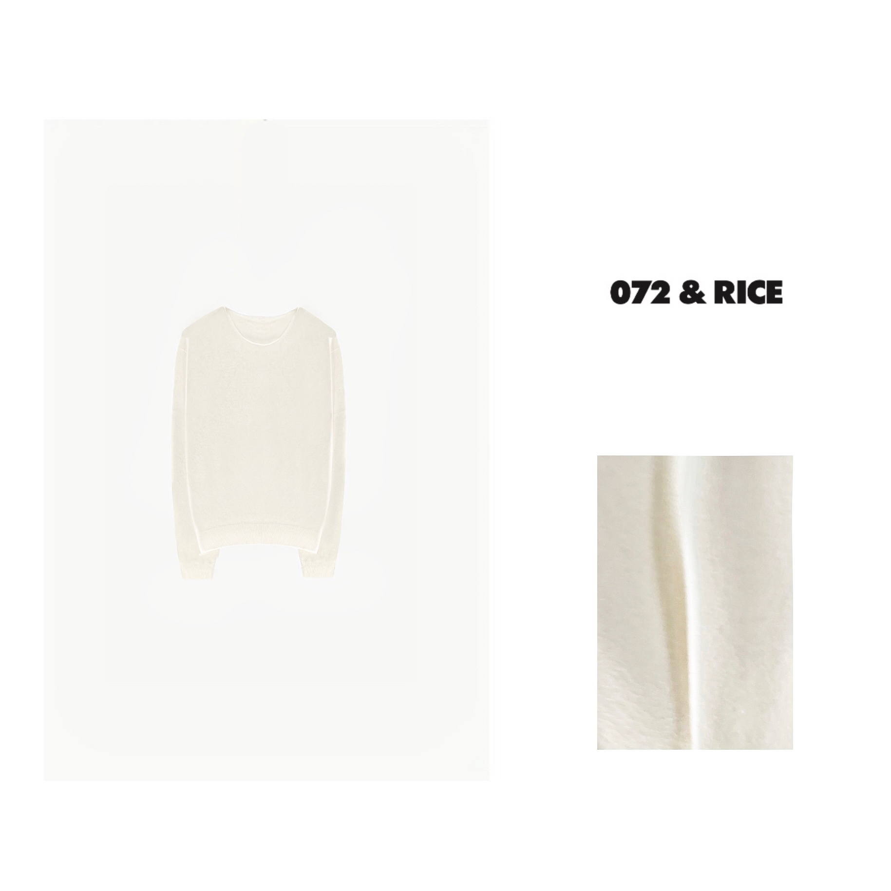 072 & RICE【尼罗河】100羊毛 秋季休闲U领长袖针织衫 A132 FF126