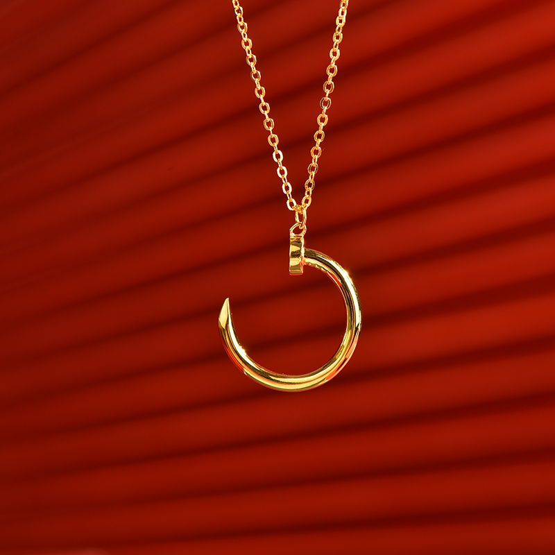 坠链均足银 卡家钉子套链经典气质百搭轻奢传承工艺不掉色