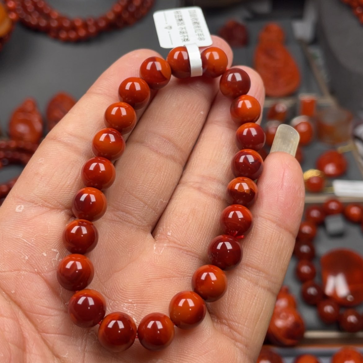 【闪购商品】南红玛瑙珠宝奇石未镶嵌单圈8