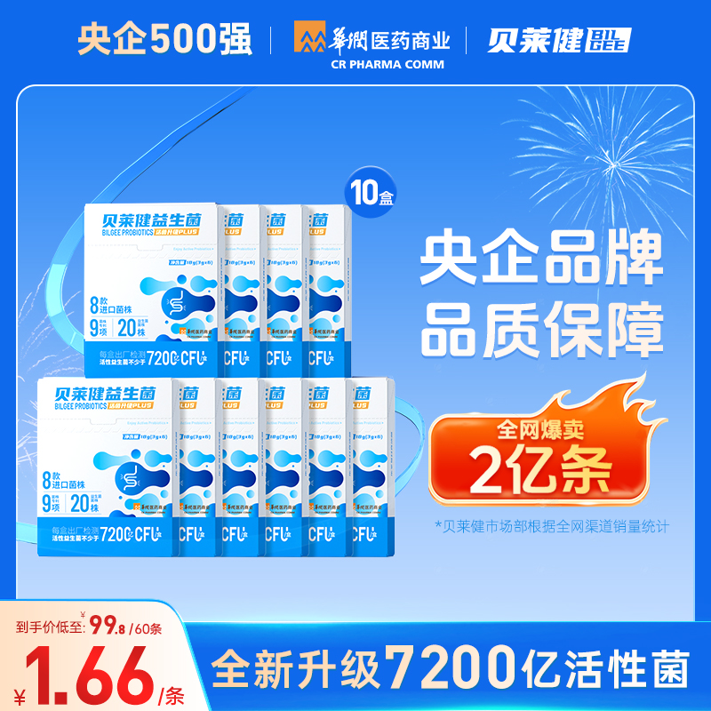 华润医药商业贝莱健双歧杆菌益生菌成人推荐专用益生菌7200亿活菌商品图