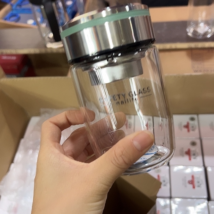 那艾生活单层烫手玻璃杯330绿色