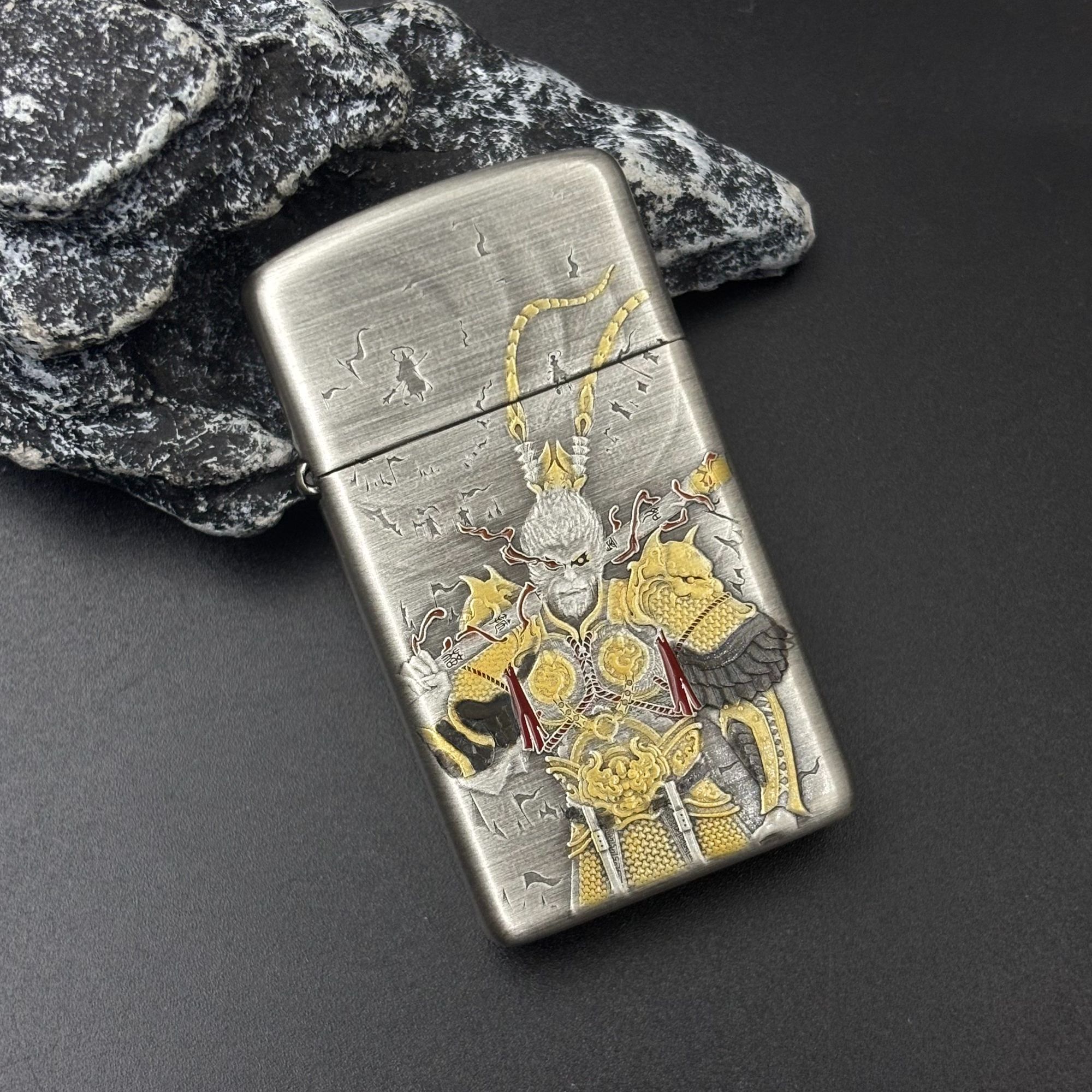 ZIPPO 打火机正品 1606熏银鎏金大闹天宫 2510