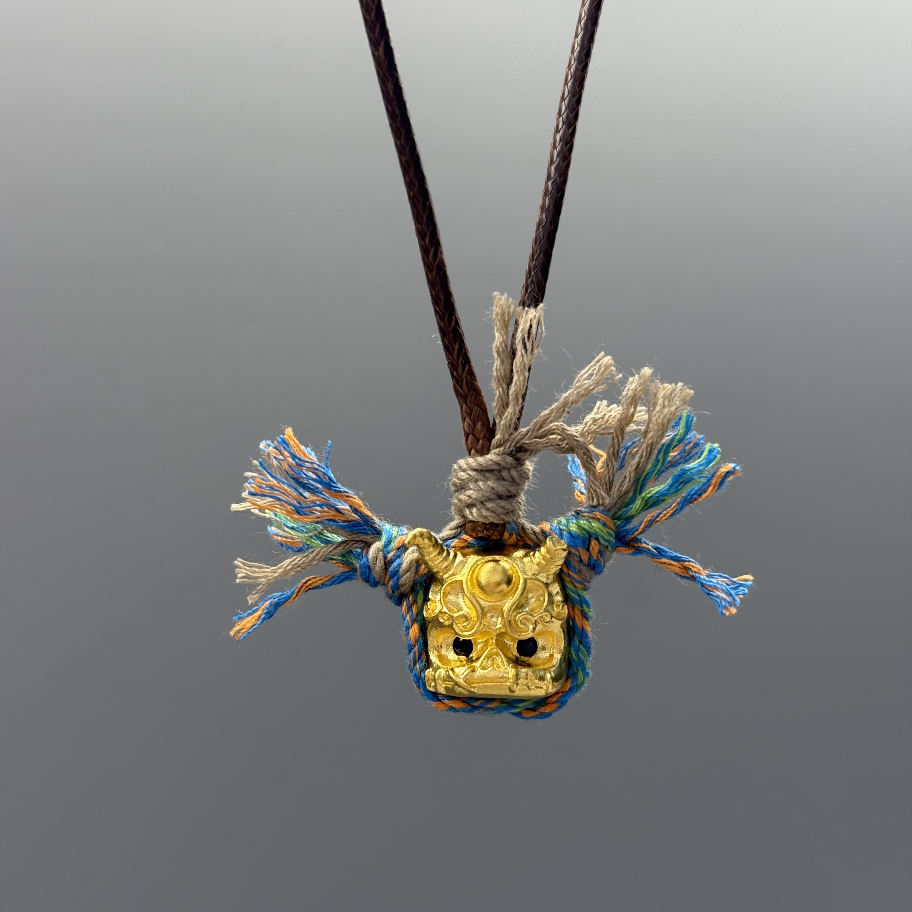 足金999 古法錾刻阿呆黄金套链