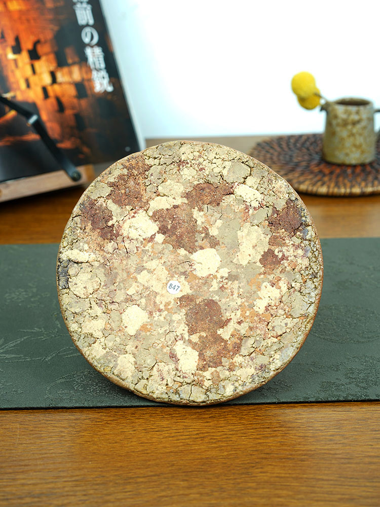 伊禾集物 日本备前烧匠人 柴冈祐太 壶承 茶道零配 底有窑裂 847#