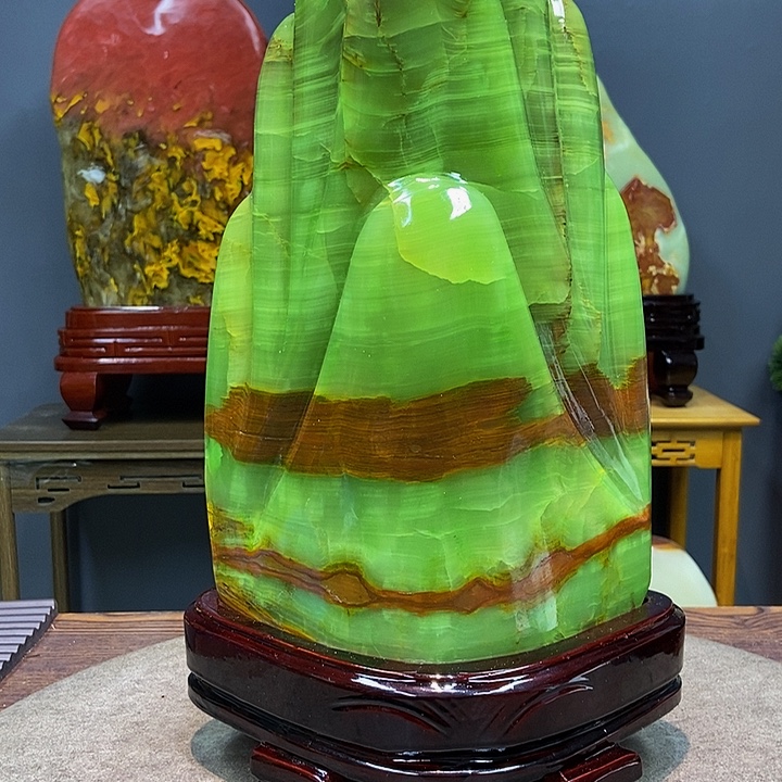 石材靠山摆件创意