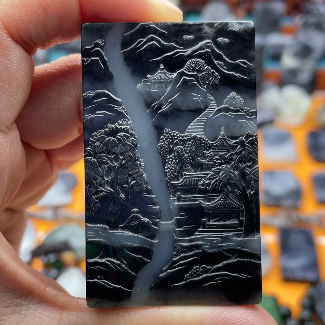 和田玉未镶嵌挂件