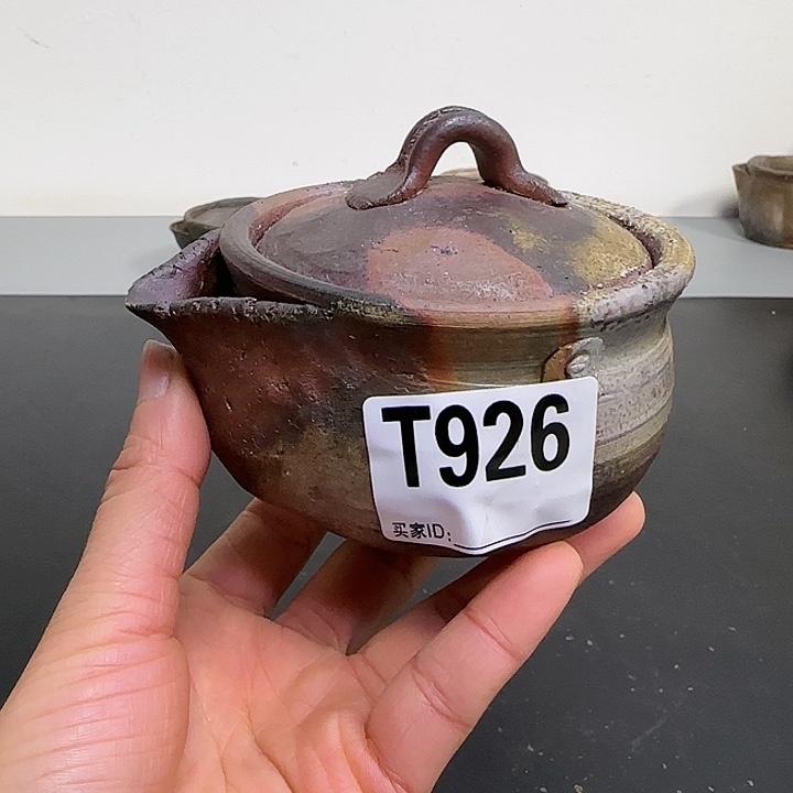 备前烧作品（奥本建一水台烧窑裂