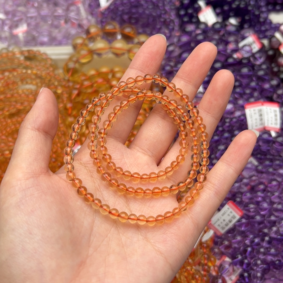 水晶手串未镶嵌黄水晶