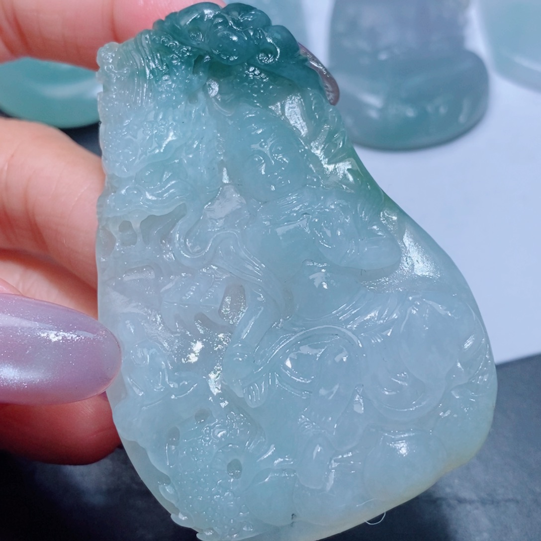 定制翡翠未镶嵌定制毛货翡翠挂件