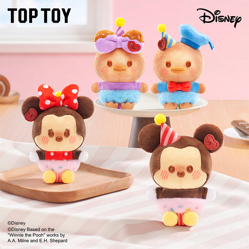 【TOP TOY】迪士尼可可工坊系列毛绒挂饰盲盒手办公仔挂件潮玩礼物