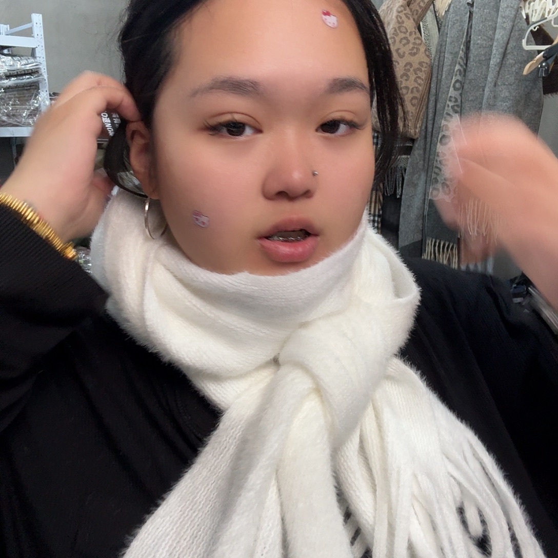 美丽诺羊毛白色水貂毛秋冬围巾
