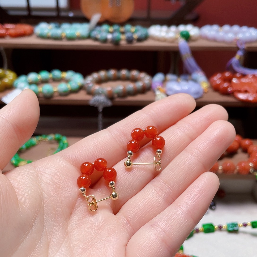 玛瑙/玉髓合金炸饰品