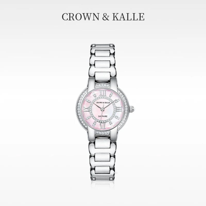 Crown Kallie【天空之境】流光系列设计感女士腕表8112粉