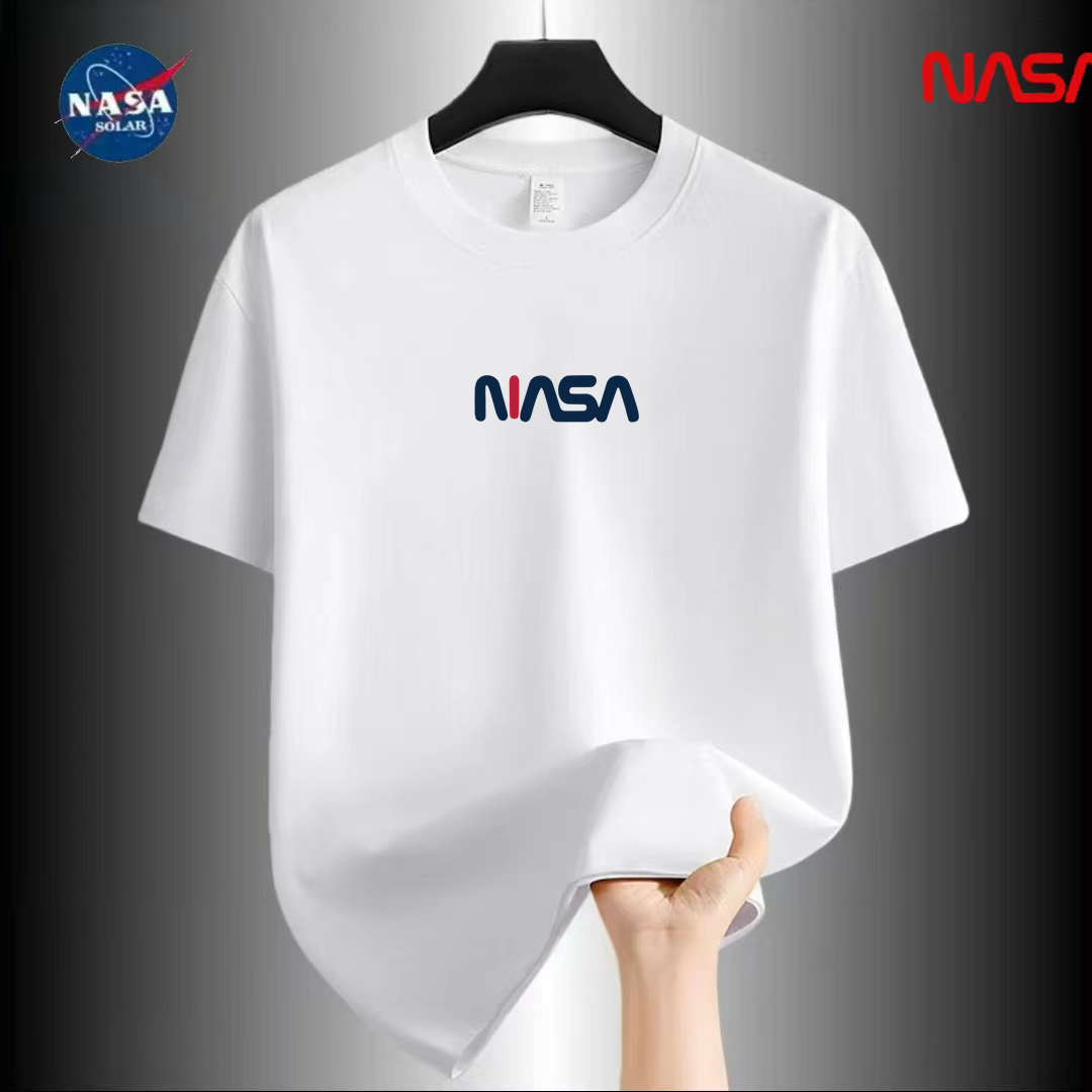 【万针刺绣】NASA联名夏季潮牌短袖T恤微宽松时尚男女同款百搭55