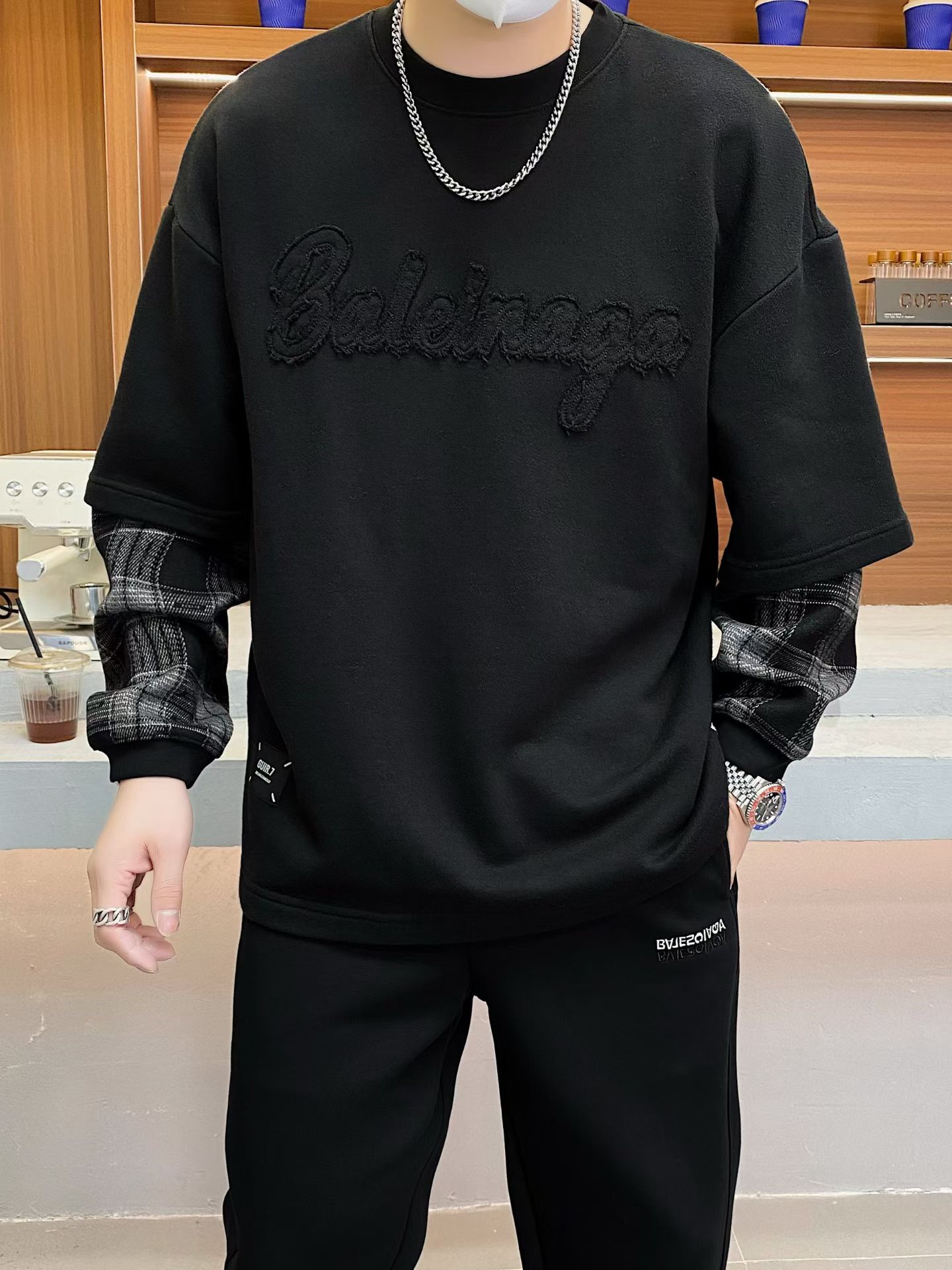 {极度空间}男士潮牌休闲假两件卫衣