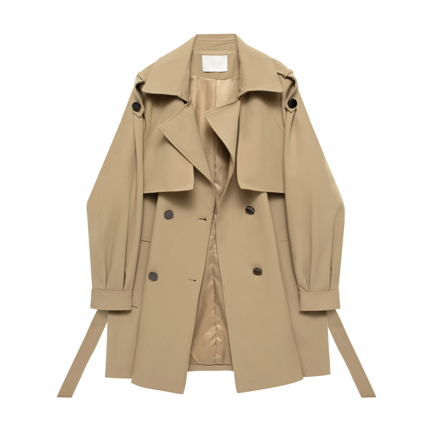 子涵【471-480】新款秋百搭中长款收腰英伦风小个子复古气质风衣女