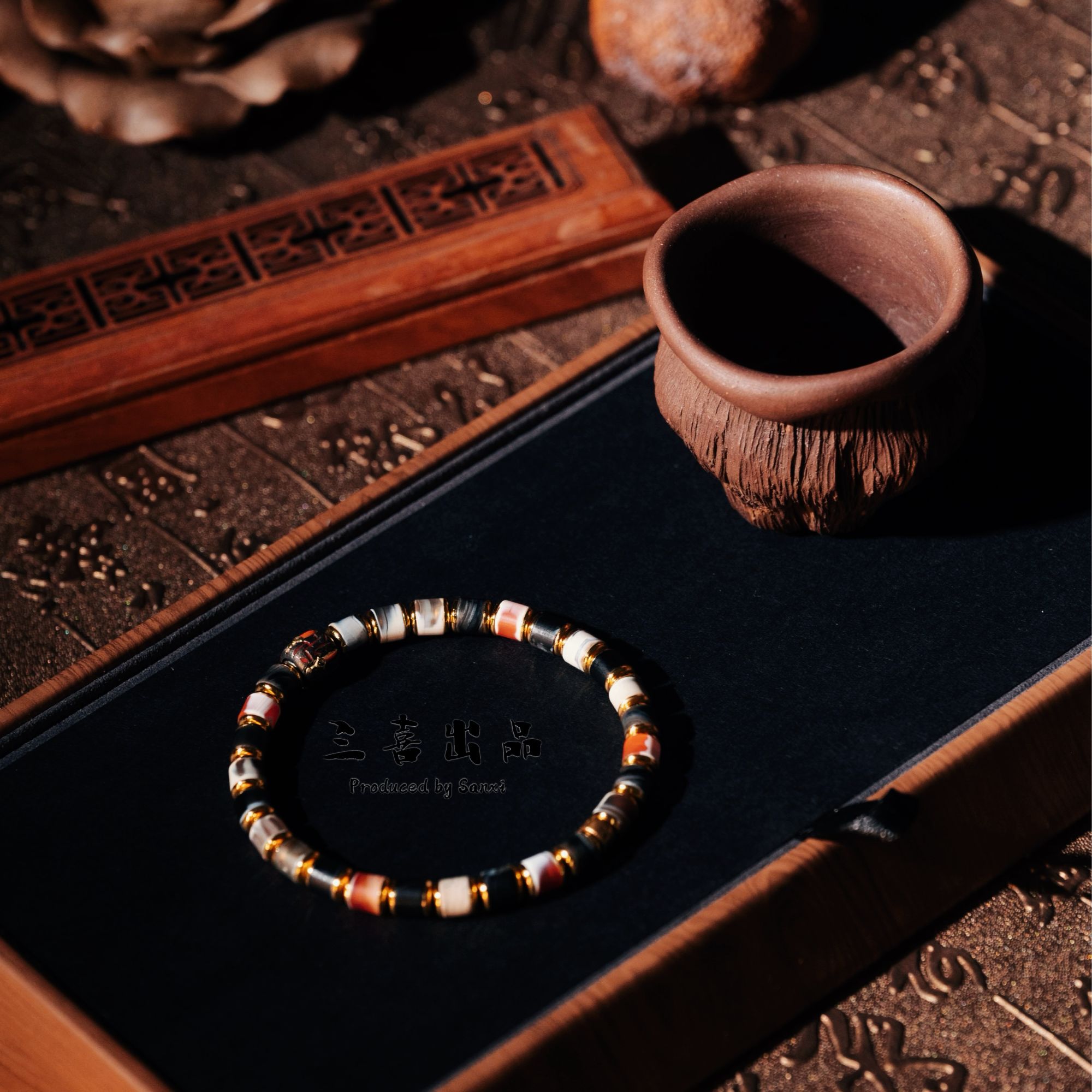 手链 西亚古珠金盾款改手串 复古轻奢