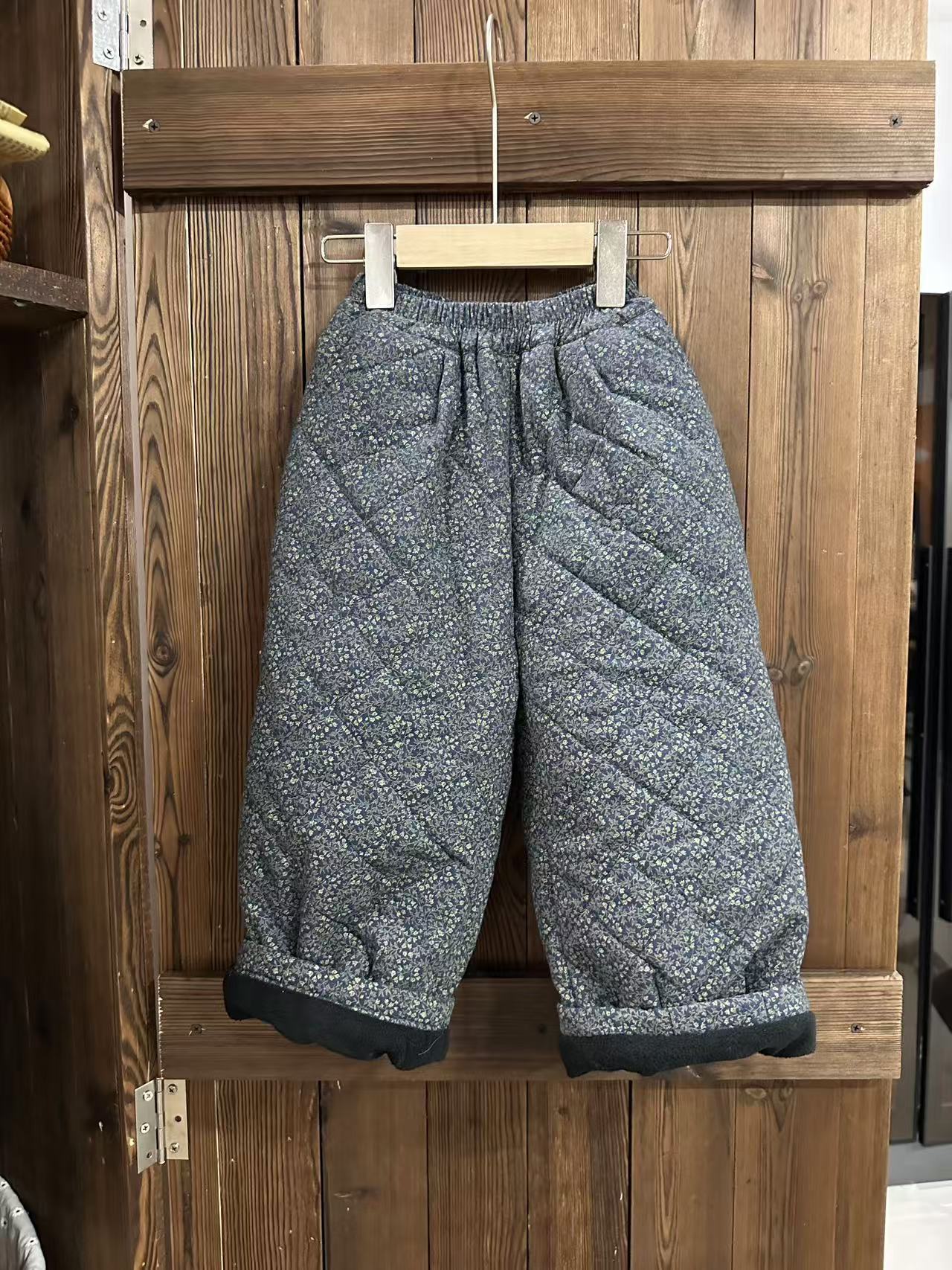 九子-韩国设计师亲子童装碎花棉裤 H57158