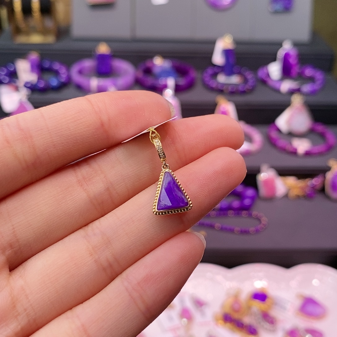 苏纪石（舒俱来）18K金镶嵌吊坠(不含链)