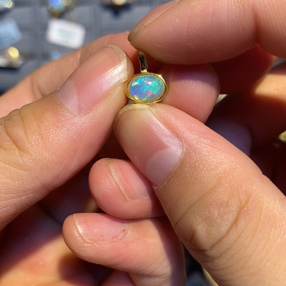 欧泊欧泊吊坠银S925镶嵌