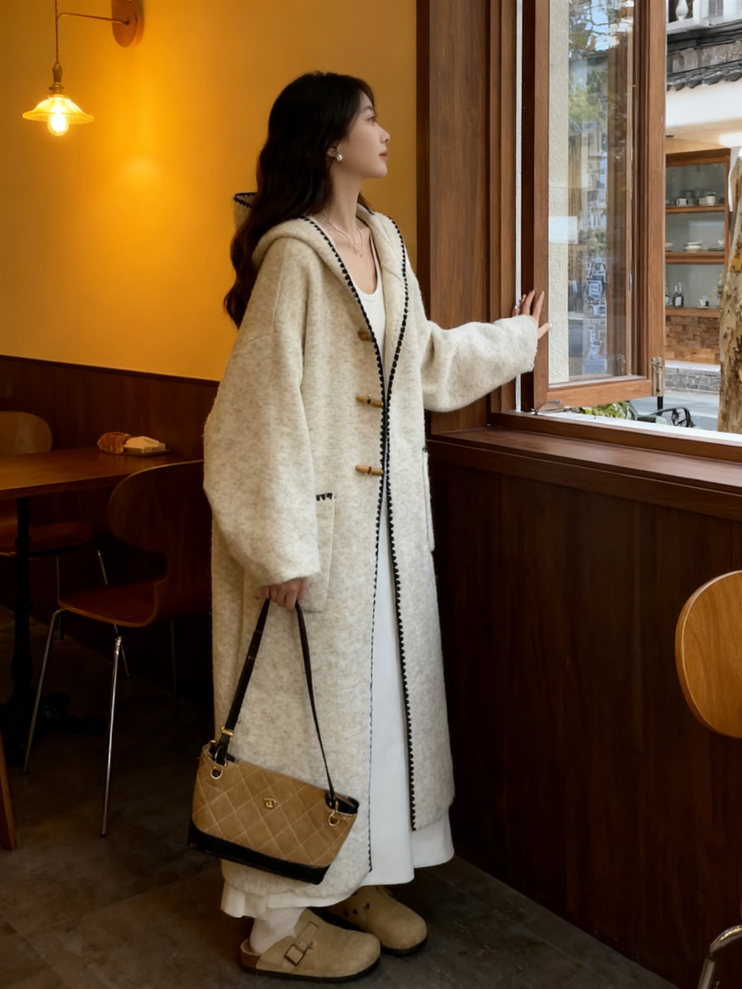 冬季小香风高级感开衫风衣2025新款慵懒风针织时尚百搭气质衣服