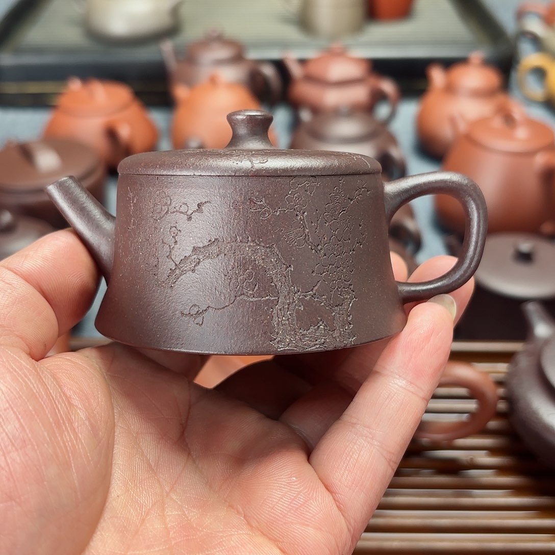 紫砂茶壶全手工云柱