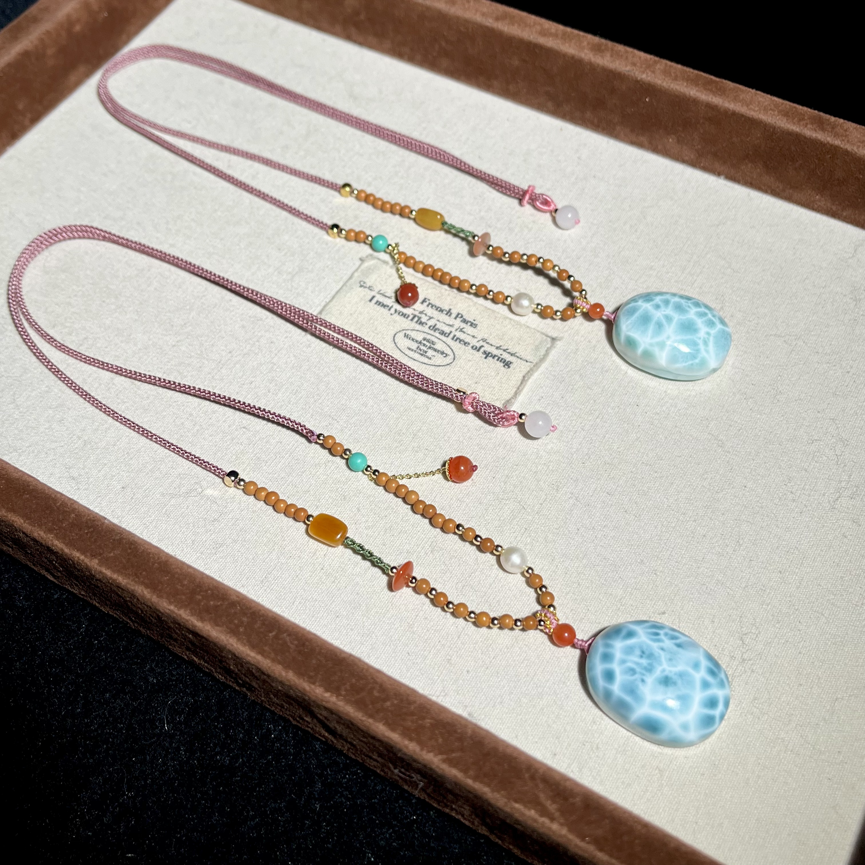 【大鱼甄选】满龟背纹海纹石椭圆款吊坠 WW17多样性发其一