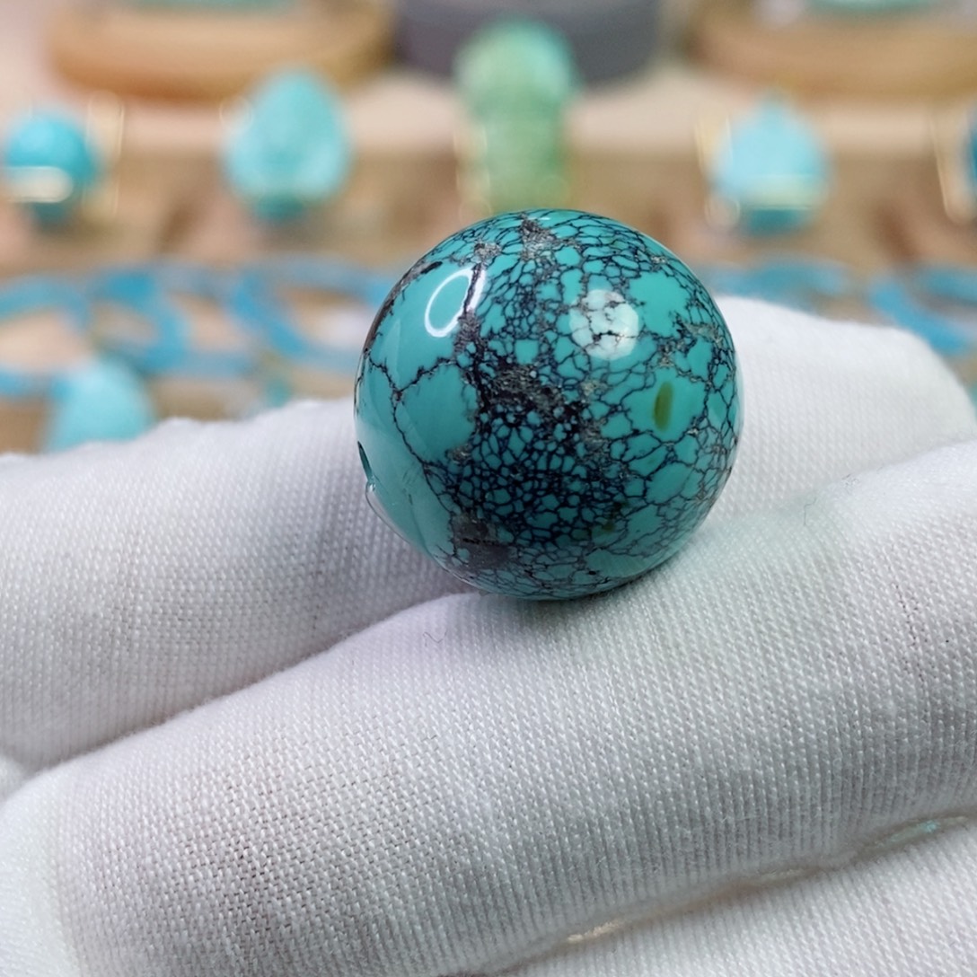 绿松石未镶嵌珠宝奇石21mm