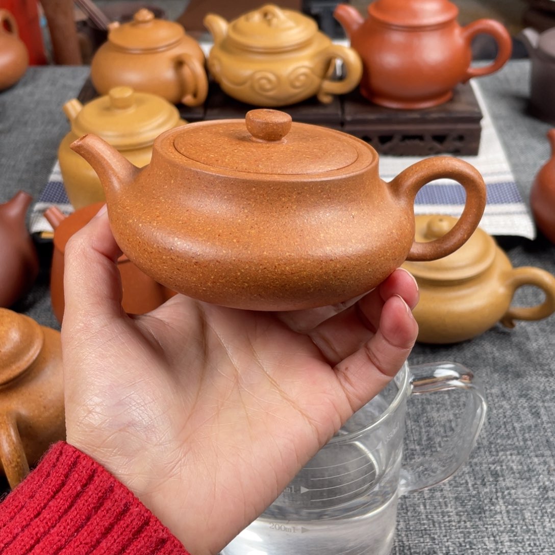 紫砂茶壶30目黄降坡200桑盘
