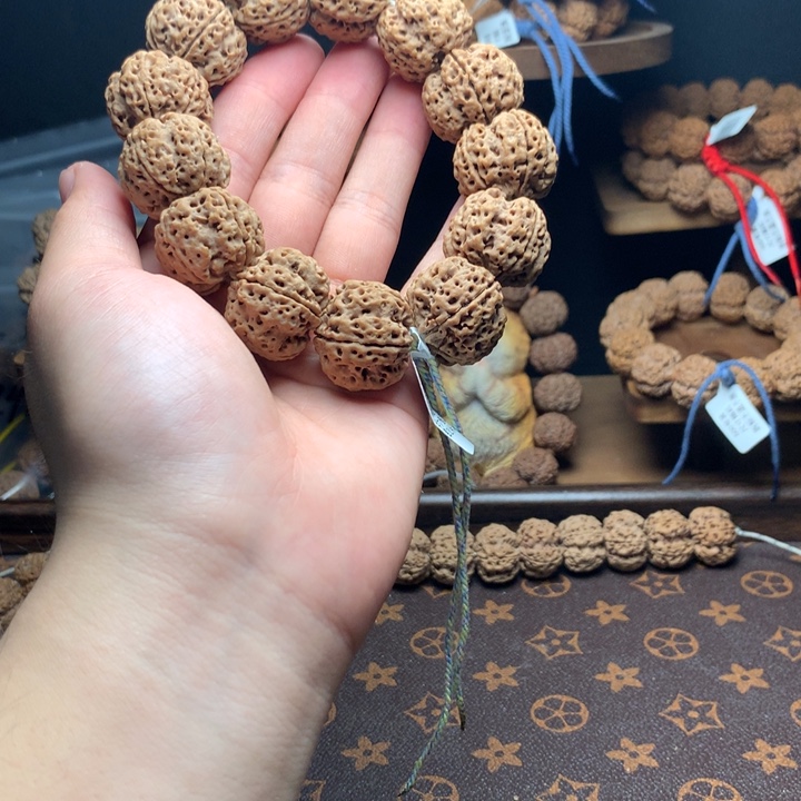 吊坠金刚菩提古龙蜂窝梅花双龙超头25mm