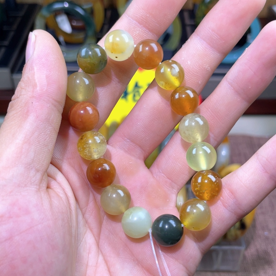 未镶嵌蛇纹石玉手串