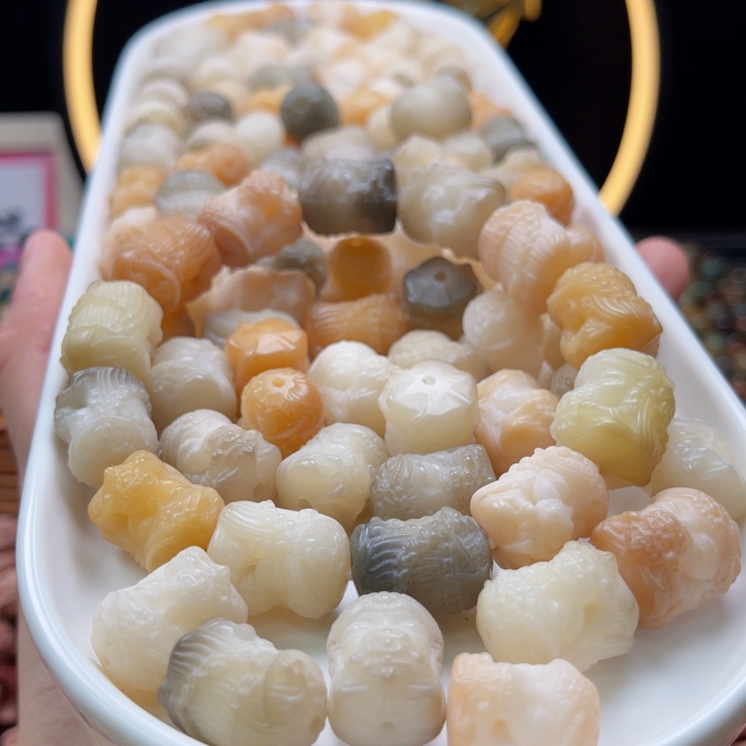 吊坠白玉菩提z16mm/15颗扎基拉姆