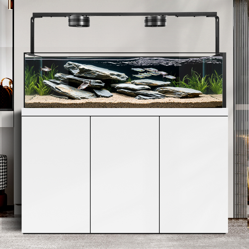 汉霸超薄窄溢溪流缸2025新款原生野采造景缸客厅落地底滤鱼缸大型